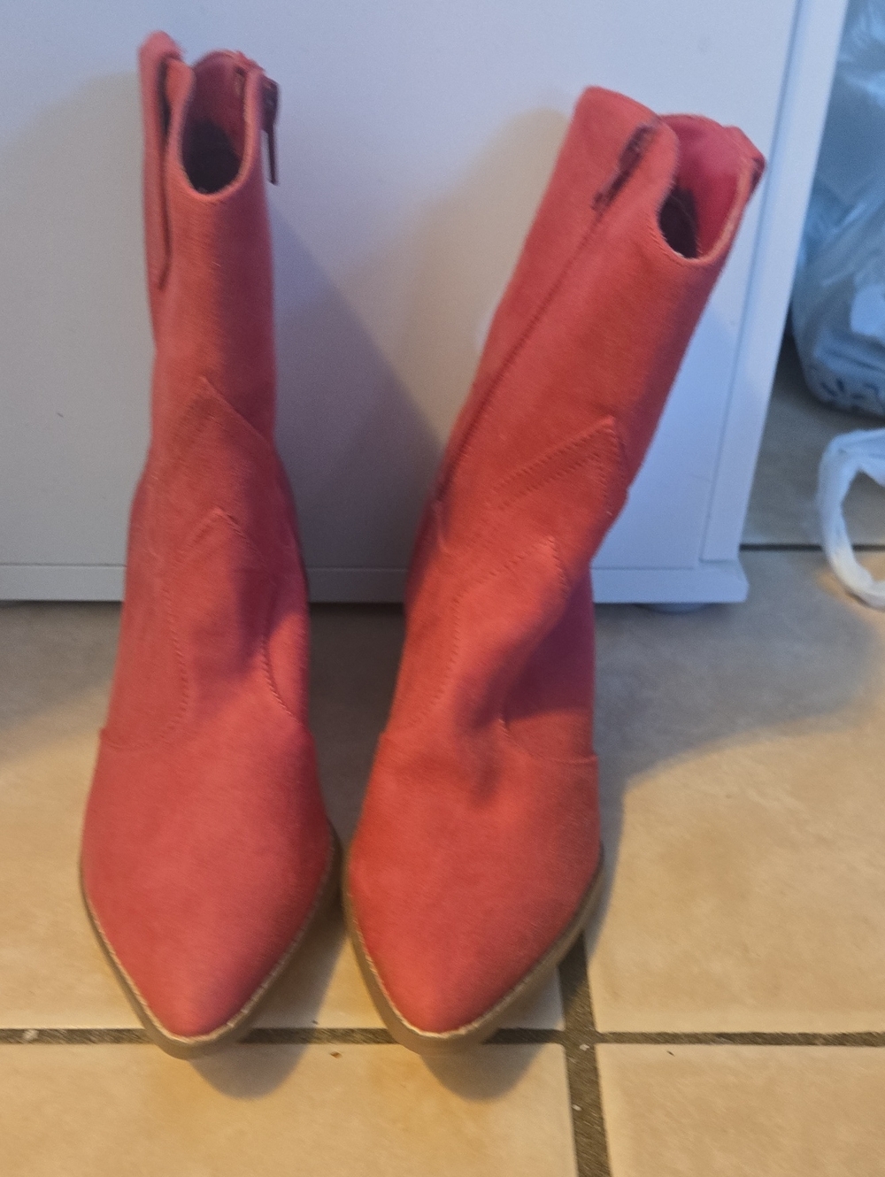 Coconuts by Matisse Coral Suede Pointed Ankle Booties